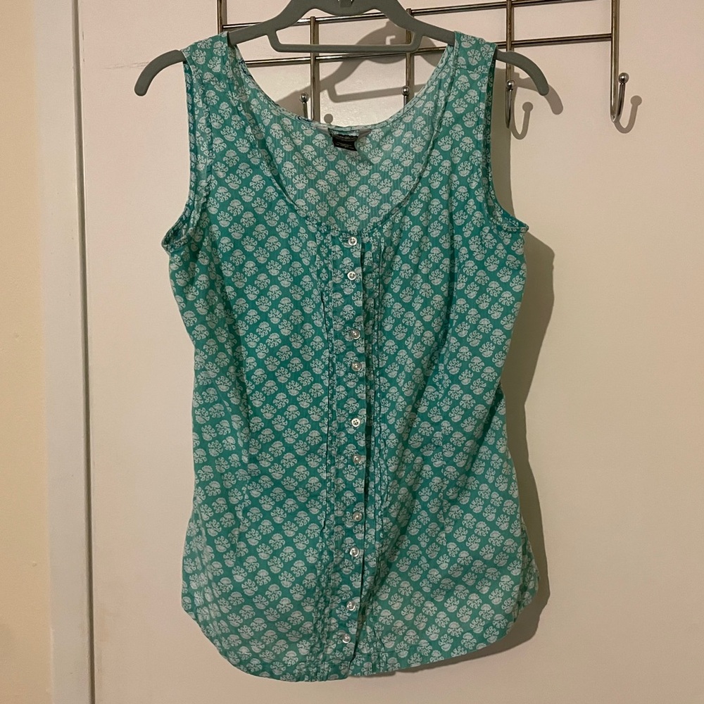 Eddie Bauer green sleeveless top